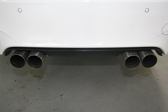 CARS WITH LARGER DIFFUSERS AND OR TIPS WILL NEED TO HAVE THE REAR EXHAUST PANS SPACED DOWNWARDS.