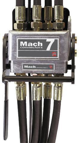 Mach 4 and 7 connectors can also incorporate a 6 contact electrical connector rated at 25V - 60V and