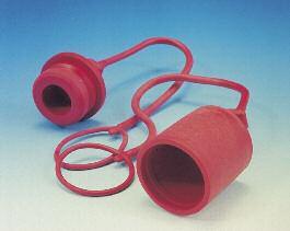 DUST CAPS & PLUGS PLASTIC CAPS and PLUGS for ISO.A COUPLINGS Coupling Order Number CAP for male Material: PVC Colour: Red only Temperature Range: 30 C to +100 C Order Number PLUG for female IA06 (ISO.