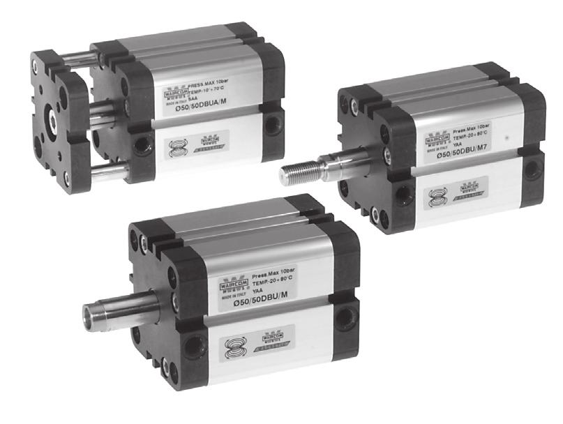 Compact cylinders to AFNOR NF E49-004- DESCRIPTION Cylinders series BU are available from Ø 20 to Ø 00 and, complying with AFNOR NF E49-004-, they re interchangeable also without using anchorages.