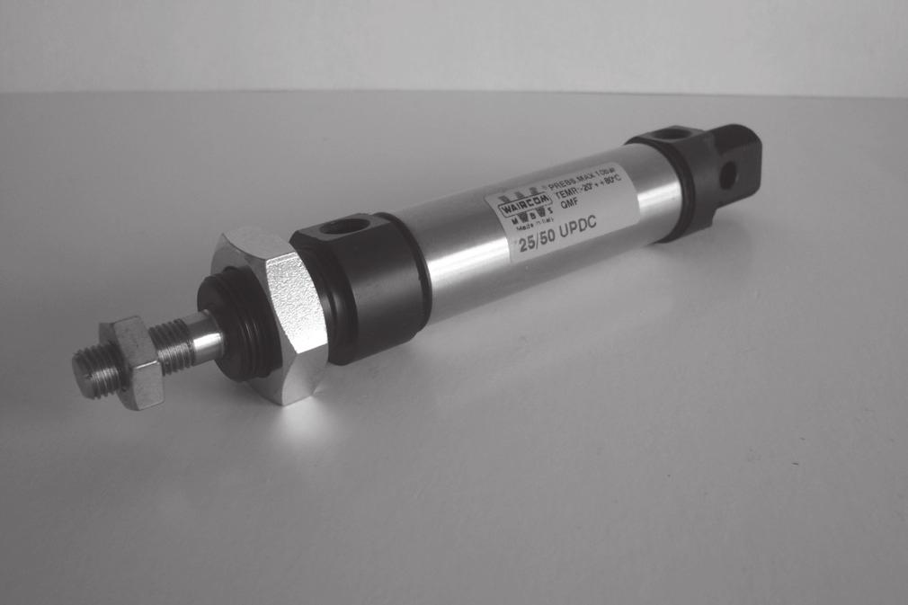Stainless steel round cylinders with techno-polymer end caps (to ISO 6432 standard for Ø 6 25) DESCRIPTION Cylinders series UP are born as technological efficient reply to the always new needs of