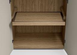8 cm in legno The pull-out trays are fixed to the wardrobe structure thanks to wooden spacers and they are equipped with a H 2.30 wooden front L 67.8-97.8-117.8 cm P 48 cm W 26.69-38.50-46.38 D 18.