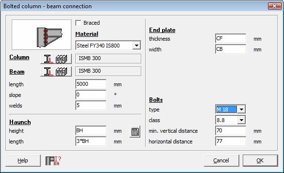By means of the dialogue window that appears next, the connection definition can quickly be completed.