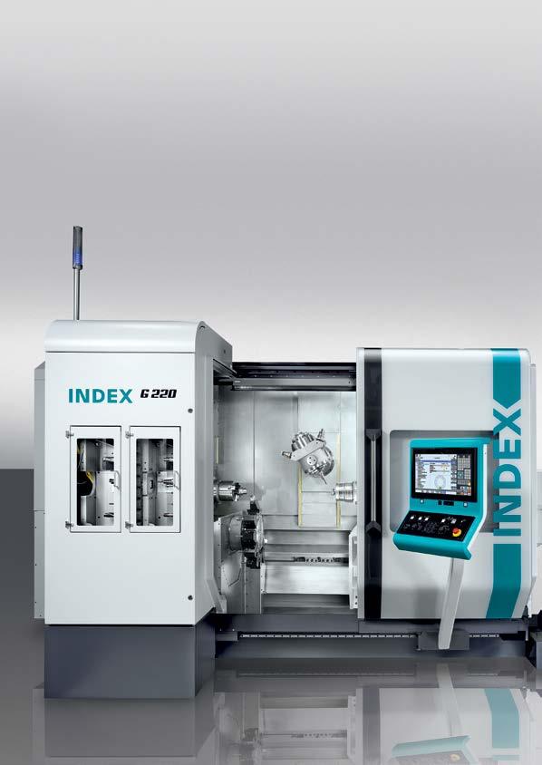 INDEX G220 Turning-Milling or Milling-Turning the G220 gets your workpieces and unit costs in shape The generous work area of the G220 forms the basis for equal implementation of milling and turning