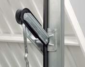 The perfect fit of the galvanized running rails enables accurate and reliable door movement.