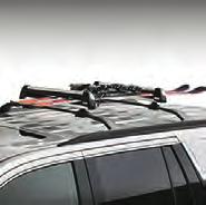 Roof-Mounted Ski Carrier - Associated Accessories The Universal Flat Top Ski/Snowboard Carrier by Thule R is fully locking and installs quickly and easily on roof rack cross rails.