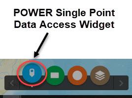 4. Make sure the POWER Single Point Data Access application widget is selected at the bottom of the screen. The parameters panel displays on the left side of the page. 5.