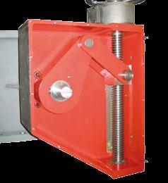 The gear is self-locking, and the existing valve position is indicated on a scale on the housing cover.
