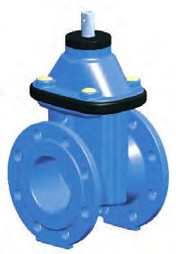 Düker Waste Water Valve Type 2004 PN 10/16, GW 336-1 Face-to-face dimension EN 558 basic series 14 Düker epoxy blue finish Resilient-seated gate valve, flanges according to EN 1092-2, inside and
