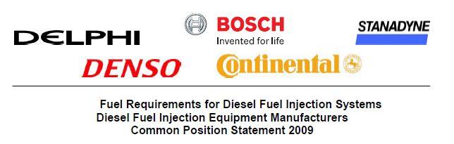Summary & conclusion ( 2 ) Bosch supports the use of biodiesel blends upto max.