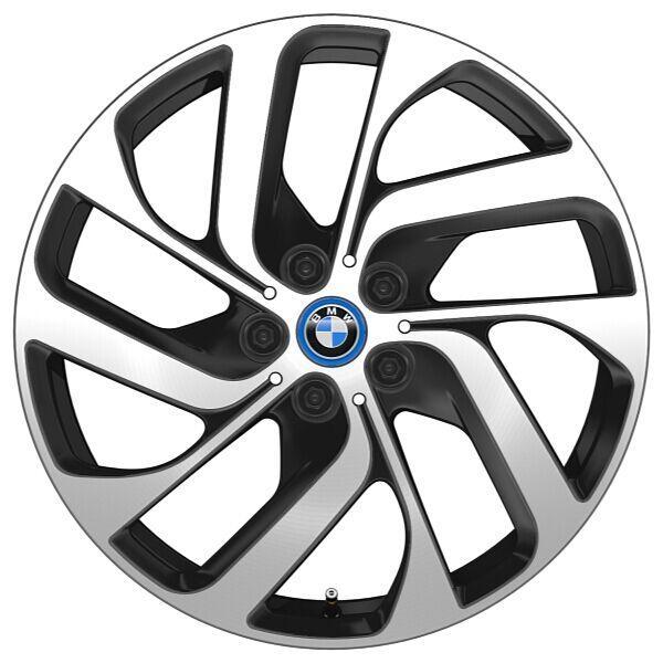 Wheels Wheel Overview Mega 19" BMW i Light Alloy Star Spoke wheels style 427 w/all-season tires i3 i3 with Range Extender Front / Rear: