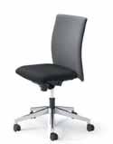 paro_business Swivel chair versions: Black plastic swivel base. Double castors with load-dependent braking, hard and soft surface options. Black plastic arms and operating elements.