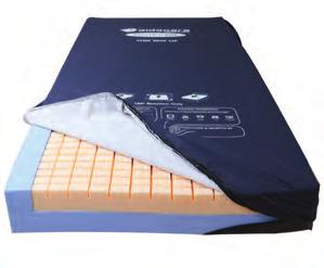 SUPPORT SURFACES Acute Care Static Mattress Castellated surface redistributes shear forces whilst increasing airflow for improved microclimate Multi-stretch cover with welded seams for stringent