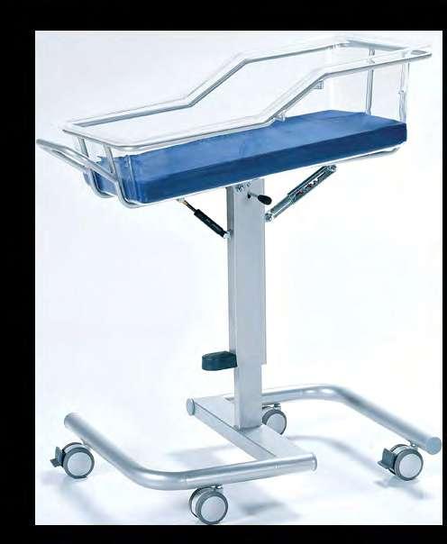 Castor Size PED490220 700mm 500mm 610-860mm -20 O to 15 O 50mm Paediatric Cot & Bath - Large Compact and