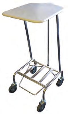 TROLLEYS & CARTS Linen Skip - No Lid Stainless steel frame Open top (no lid) Fully welded joints assists with infection control Heavy duty