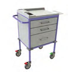 TROLLEYS & CARTS ecart Range Lightweight composite aluminium/plastic panels, reduces cart noise while in motion and panels can be replaced economically if damaged Drawers fitted with soft close