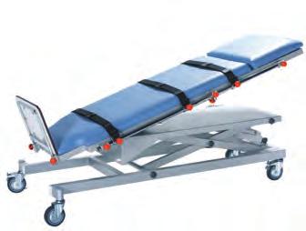 EXAMINATION COUCHES & EQUIPMENT Tilting Examination Couch 2 section height adjustable patient surface also tilts from horizontal to vertical to assist with