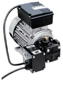 Motor with mounting feet, the pump can be mounted horizontally on a flat surface or vertically on a wall.