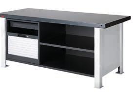 11 WORK BENCHES 285 100 280 530 280 520 HEAVY DUTY WORK BENCH Very robust all steel construction and epoxy coated finish.