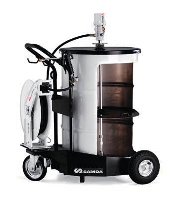 06 Mobile grease units for 185 kg drums with PumpMaster 3 pumps 428 243 428 200 PumpMaster 3 mobile air operated greaser - 185 kg 428 243 PM3 mobile air operated greaser, for 185 kg drums Includes: