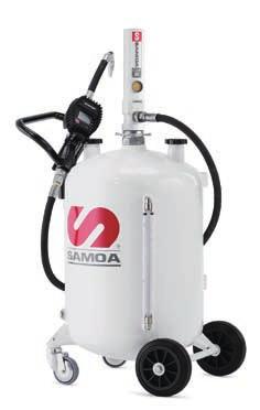 328 010 Air operated lubricant dispenser with meter, 70 litres Self contained unit with a 70 l (17 gallons) container with level gauge.
