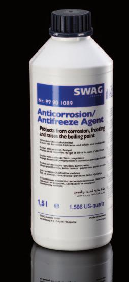 Antifreeze (blue) Antifreeze (yellow-green) SWAG no. 99 90 1089 (1.5 litre) SWAG no. 99 92 2268 (5 litres) SWAG no. 99 92 2270 (20 litres) SWAG no. 99 90 5011 (60 litres) SWAG no.