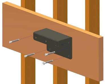 2 x Lumber spanning 3 Wall Studs Wall Stud Winch Shown Complete for Reference (54428) 3" Lag Bolt