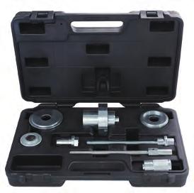 2350 Press piece for plastic bearings 652 Silent bearing tool set for VAG Front axle consoles With this tool the plastic silent bearing of the front axle console can be correctly and quickly