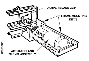 POWERS Controls No. 6 Pneumatic Damper Actuator Technical Instructions One-Section Damper Kit 751 See Figure 4 and Figure 5 1.