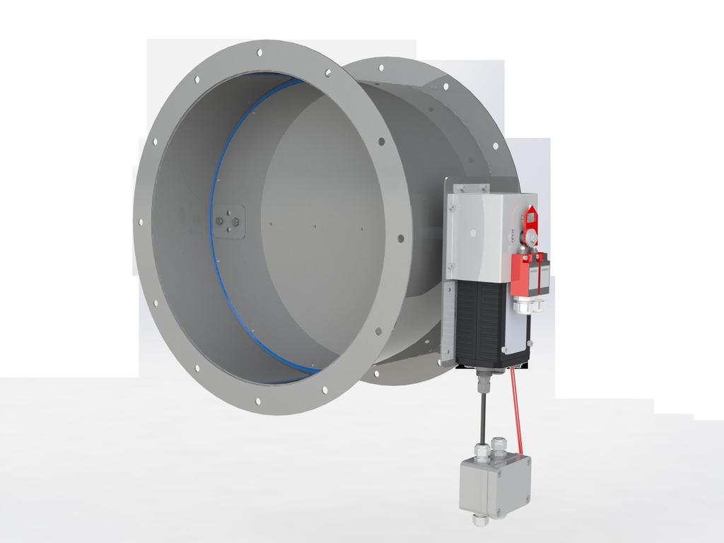 When the blade is in the open position, the device does not cause significant pressure loss, noise or flow disturbance. Fire dampers are set from outside and can be installed in any position.