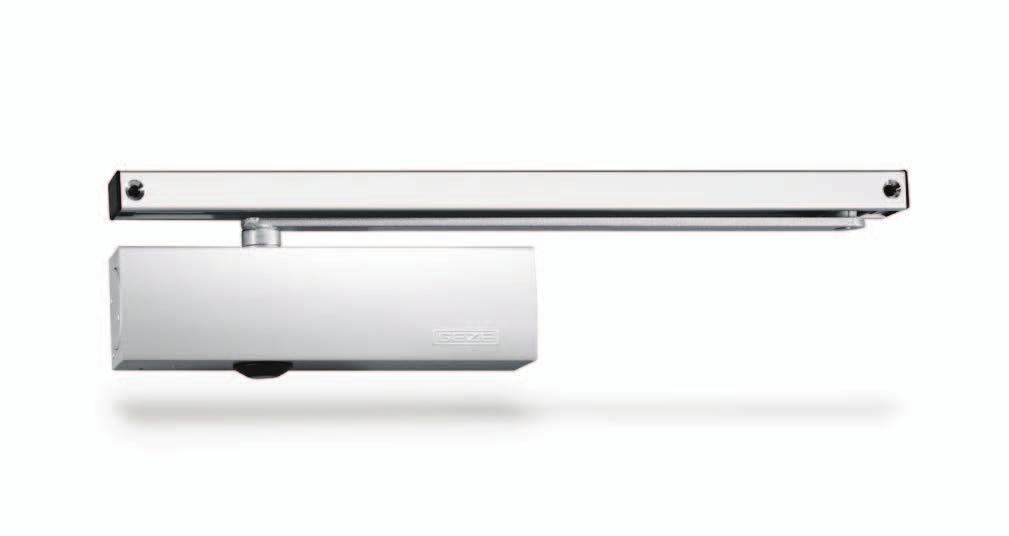 GEZE TS 3000 V Guide rail door closer for -leaf doors of up to 00 mm leaf width The overhead door closer TS 3000 V is approved for -leaf right and left single-action doors of up to 00 mm and for