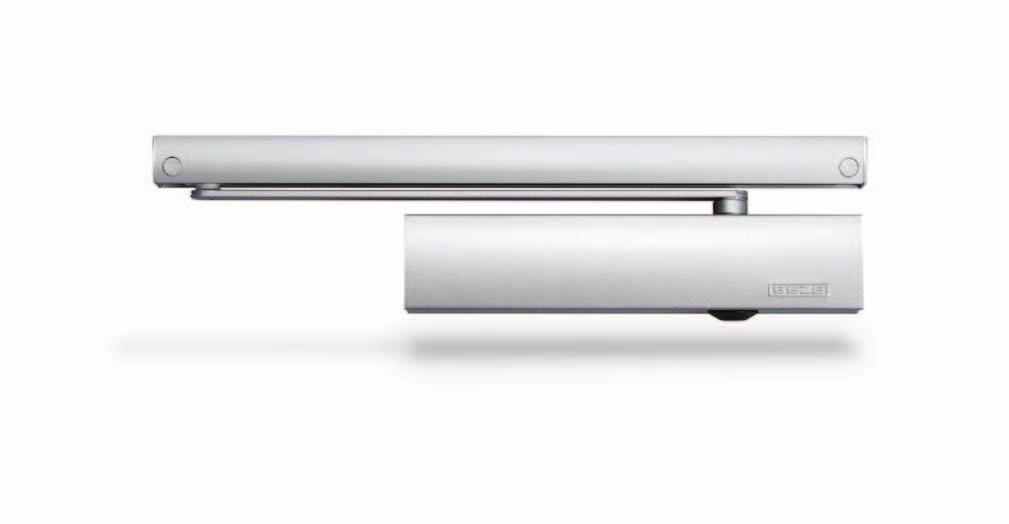 GEZE TS 5000 ECline Guide rail door closer for accessible, easily opening -leaf doors of up to 250 mm leaf width in accordance with DIN 8040 The TS 5000 ECline is the ideal solution for barrier-free