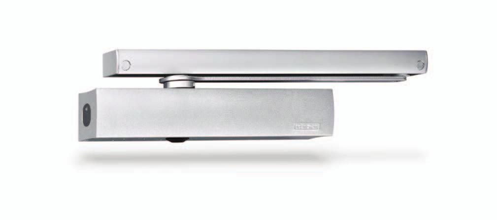 GEZE TS 5000 EFS 3-6 Guide rail door closer for -leaf doors of up to 400 mm leaf width with electric free swing function The overhead door closer TS 5000 EFS 3-6 for -leaf doors is fitted with the