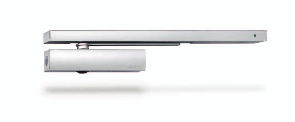 GEZE TS 5000 RFS 3-6 Guide rail door closer for -leaf doors of up to 400 mm leaf width with electric free swing function and smoke switch control unit The overhead door closer TS 5000 RFS 3-6 for