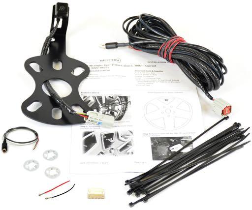 Items Included in the Kit Camera Chassis Harness Zip lock bag with 15 Wire Ties & 3 Push Nuts These Instructions 22--pin white connector w/ video RCA (for factory display radio) Jeep Wrangler Rear