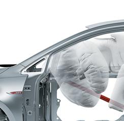 In addition, advanced thermoformed steel B-pillars offer strong reinforcements on top. Adaptive airbags.