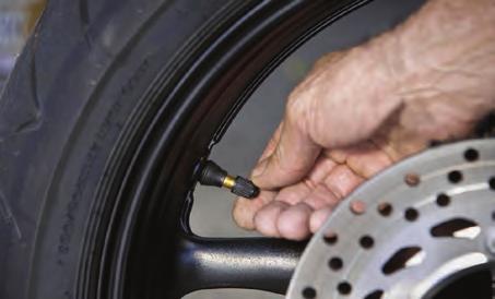 Check 2 - TYRE PRESSURE Tyre pressure is critical to a motorcycle s handling. Under-inflated tyres significantly increase the risk of crashing. Check tyre pressure in both tyres with a tyre gauge.