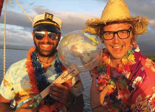 the green miles is a project in which arjen van Eijk and Florian Dirkse sailed around the world in two years, raising awareness on ocean climate.