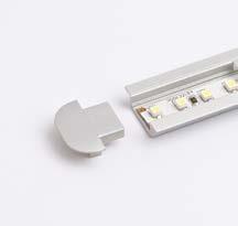 SUPPLIED WITH ENDCAPS AND MOUNTING CLIPS. RECESSED PROFILE. ANY LENGTH AVAILABLE UP TO 2M.