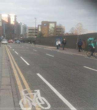 To check whether this would cause any problem to cyclist we under tool several hour long surveys of the number of cyclist using both the northbound and southbound cycle lanes.