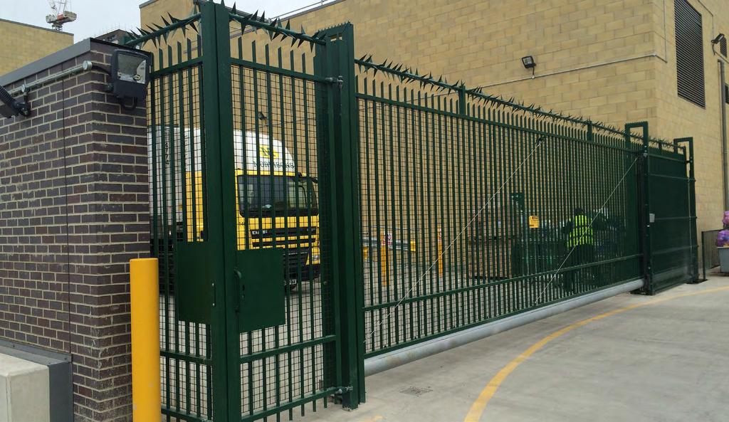 SLIDING GATES Sliding Gates Sliding gates are ideal for applications where there is insufficient room for swing gates to open into and where higher security is required.