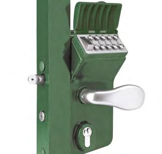 Option: Key lock Key operated Easy left or right changing of the self-latching bolt Throw of 25mm in one turn of the key Deadbolt