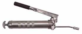 SECTION TWO GREASE GUNS PROFESSIONAL SERIES High Volume Guns Develops up to 1,800 psi (124 bar) pressure High output per stroke Patented follower allows cartridge or
