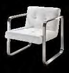 Accent Chairs Madrid Chair A) BCW (white vinyl)