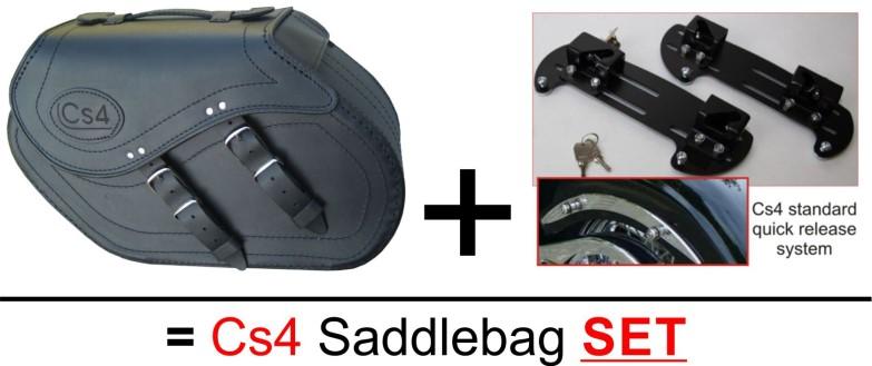 Easy Brackets or Cs4 quick release mounting brackets make saddlebags detachable!