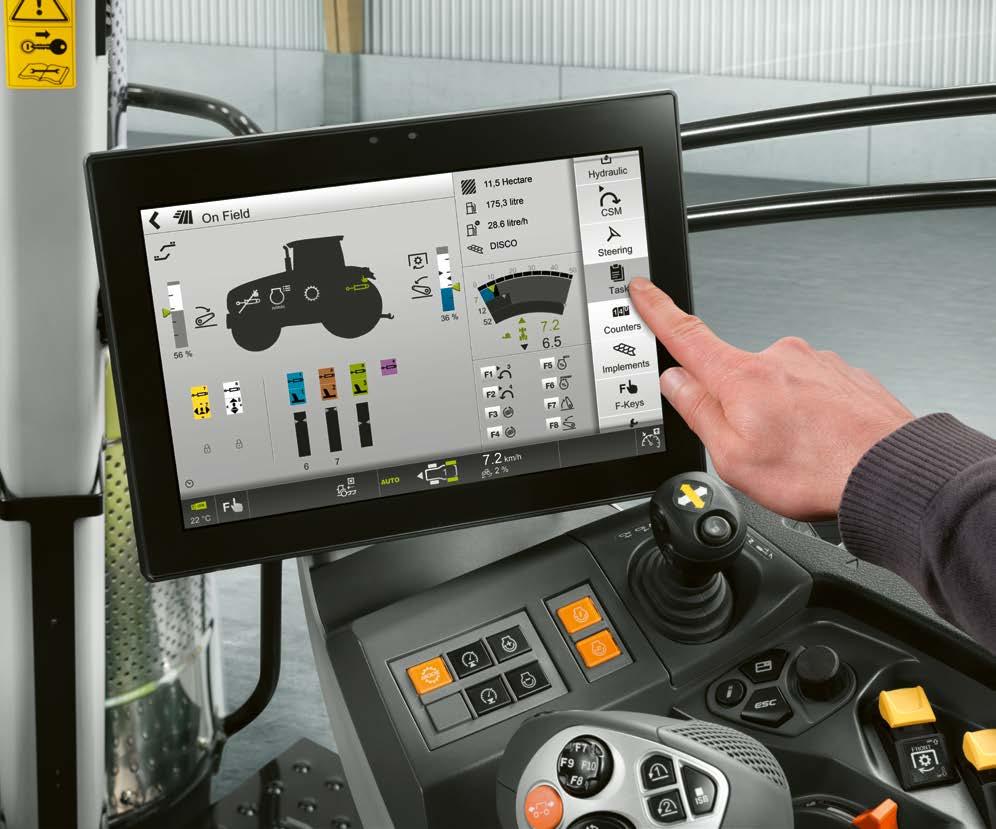 The DIRECT ACCESS button takes you straight to the settings for the last used tractor function.