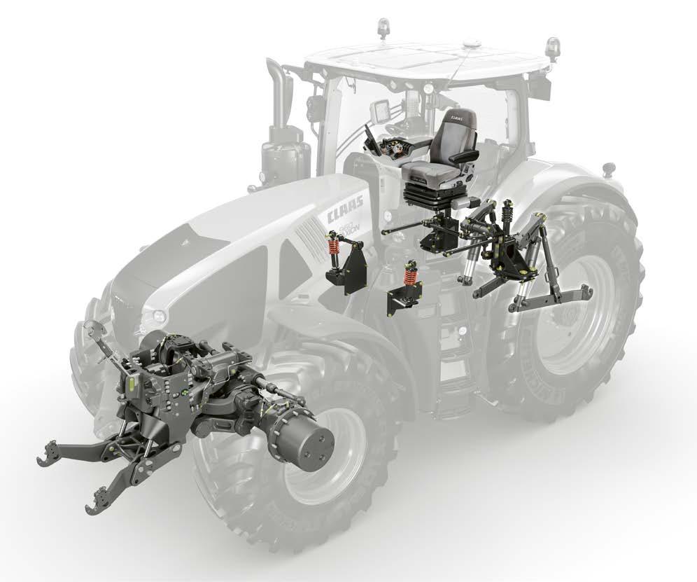 Protects both driver and machine. The suspension. Comfort Full 4-way suspension. Sit better. Work better.
