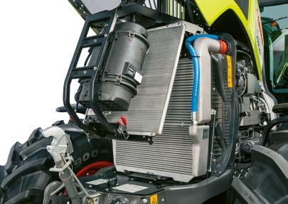 The large intake panels in the bonnet provide plenty of fresh air for cooling and for the engine air filter.