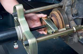 This allow for disassembly of the tool components once the bearing is pressed