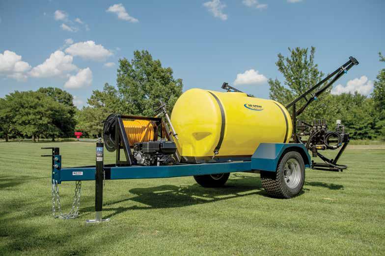 TURF TRAILER SPRAYER 110, 150 & 200 GALLON TURF TRAILER SPRAYER Base Trailer: Straight welded axle with 1 3/4 spindles and 1,250 lb.